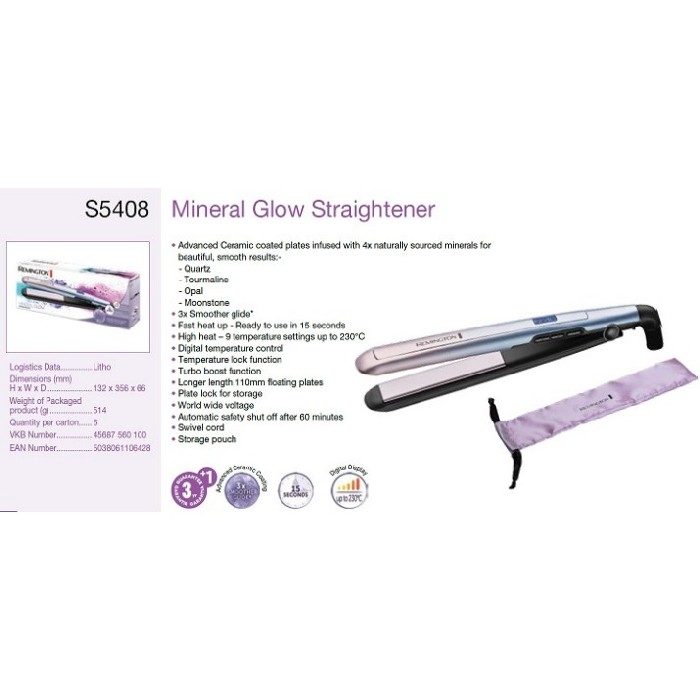 remington mineral glow straightener
