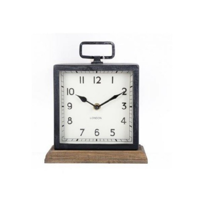 home-decor/clocks/metal-clock-wood-base-21x18cm