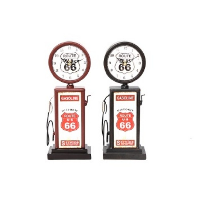 retro-gas-pump-clock-12cm-x-34cm-2-assorted-colours | decor-figurines