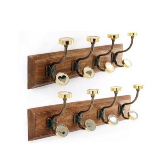 44X18 4Pc Heart Inlay Hooks Coat Hangers Household Goods The Atrium