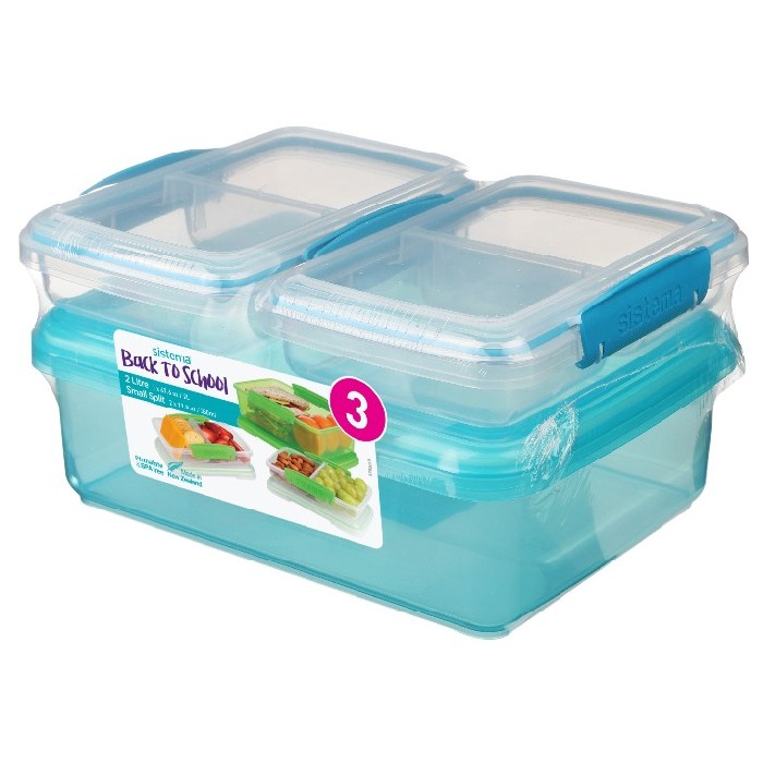 Promo Sistema Back To School Set Of 3 Lunch Boxes 1X12l 2X Small Split