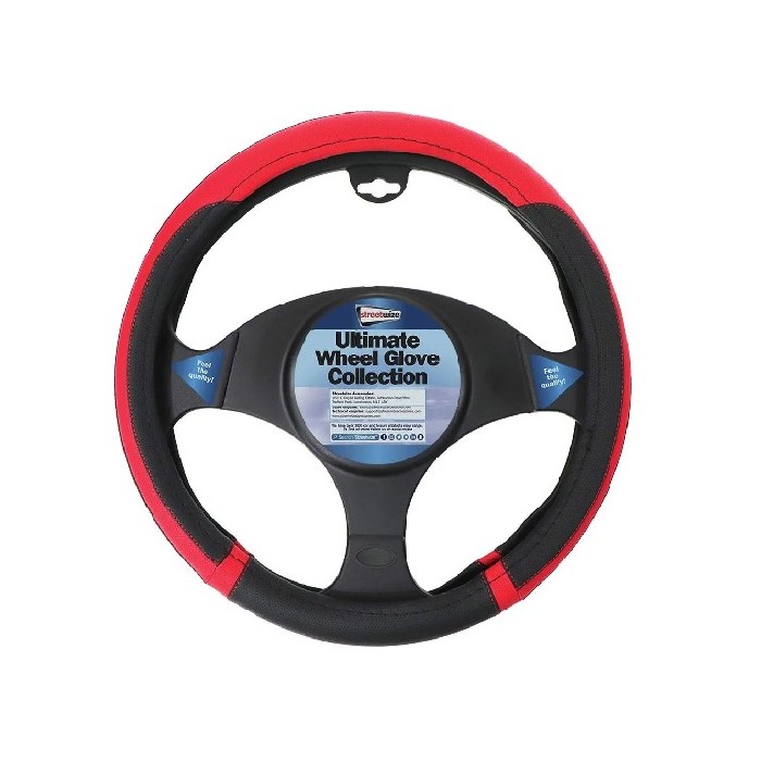 Sports Grip Luxury Steering Wheel Red 38Cm Car Bike Accessories Household Goods The Atrium