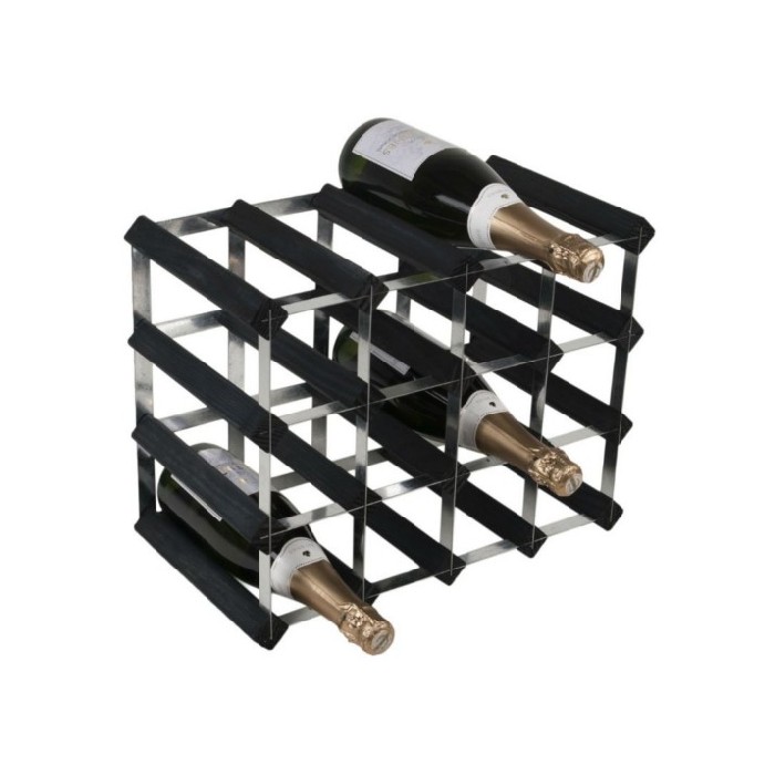 kitchenware/racks-holders-trollies/black-ask-pine-16-bottles-wine-rack