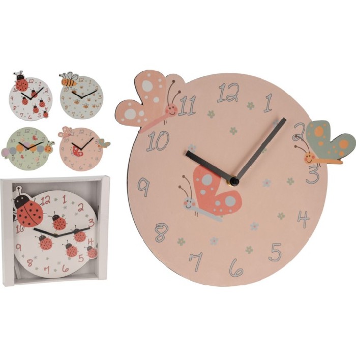 other/kids-accessories-deco/wall-clock-mdf-animal-4ass
