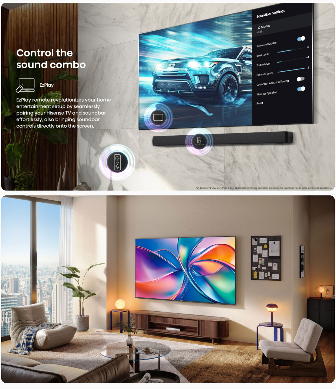 Hisense 58 Inch E7Q QLED 4K 60Hz Smart TV - 58E7Q