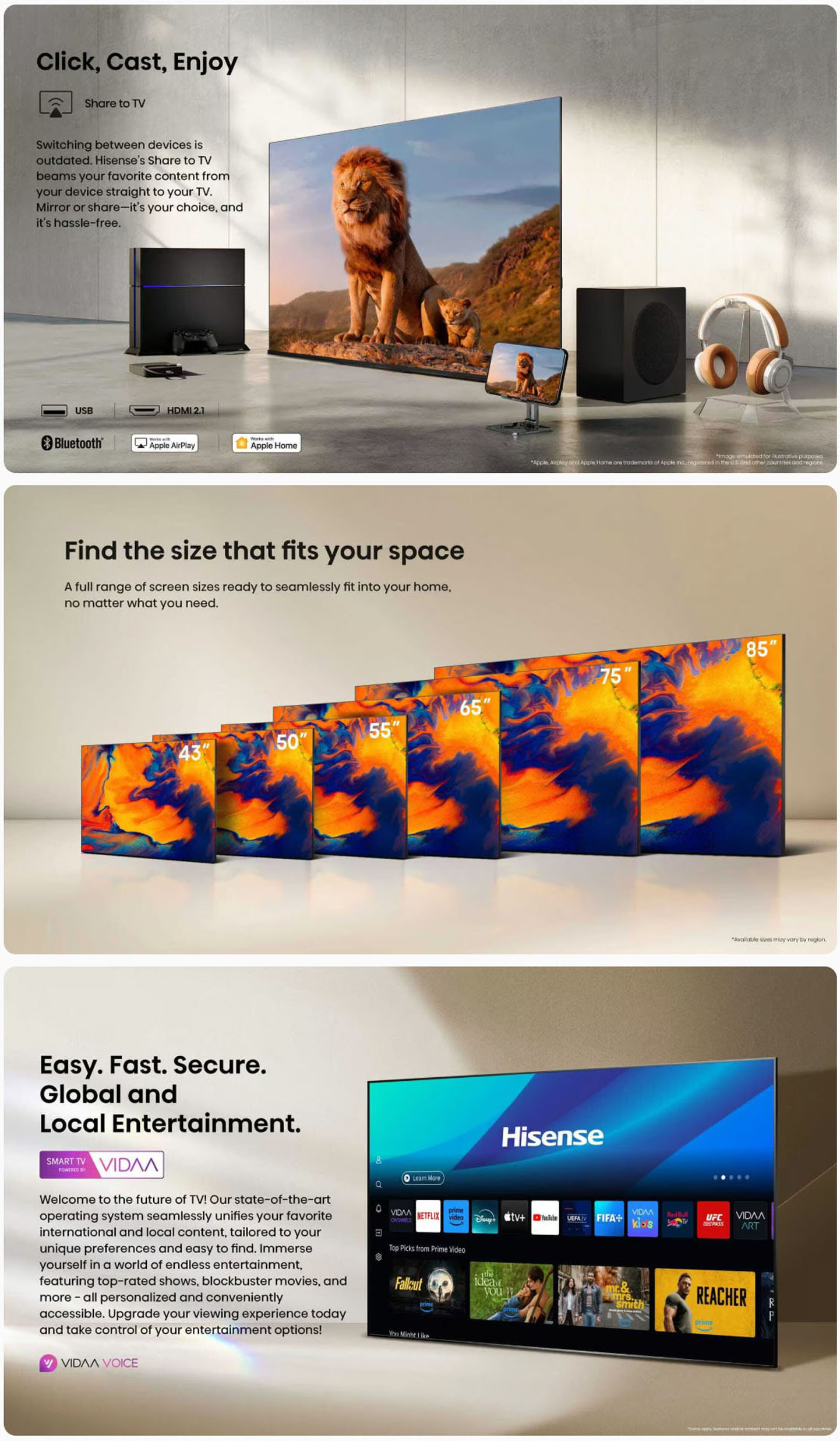 Hisense-85A6Q 85 4K Ultra HD Smart TV Wi-Fi