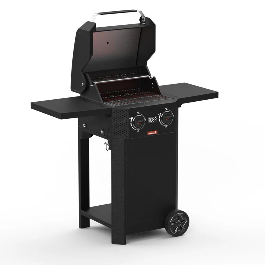 BC-ELE-3000 - Barbecook E-Luca Electric Barbecue Black with Foldable Side Tables