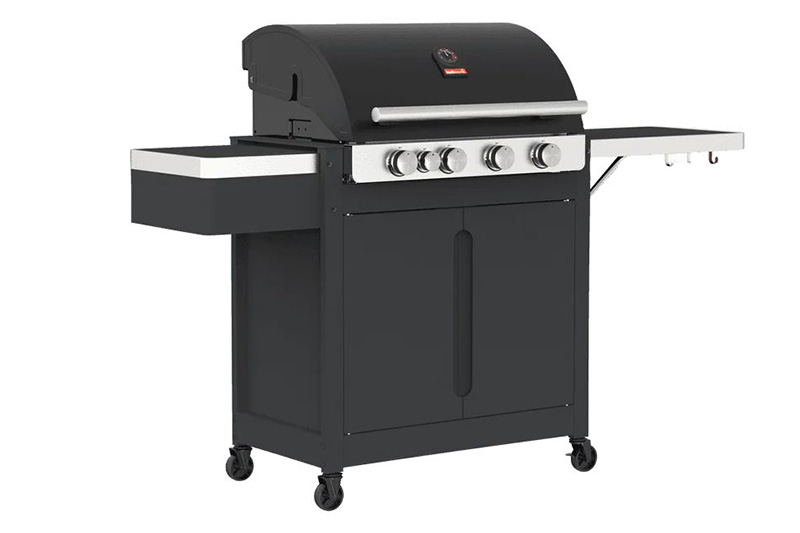 Barbecook Stella 4311 Gas Barbecue Black With Infrared Side Burner