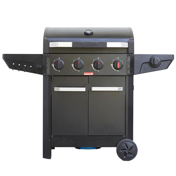 Barbecook BC-GAS-3100 Luca 412 Gas Barbecue Black with Cabinet and Side Burner